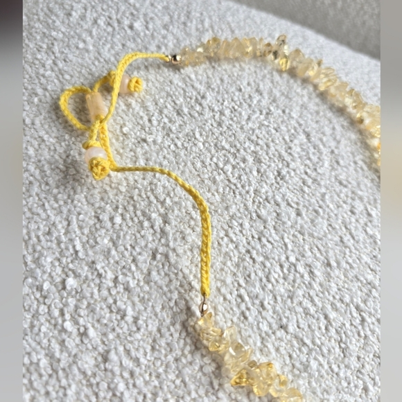 NWT! Free People, Single Strand Beaded Necklace, Citrene -NEW! - Picture 9 of 9